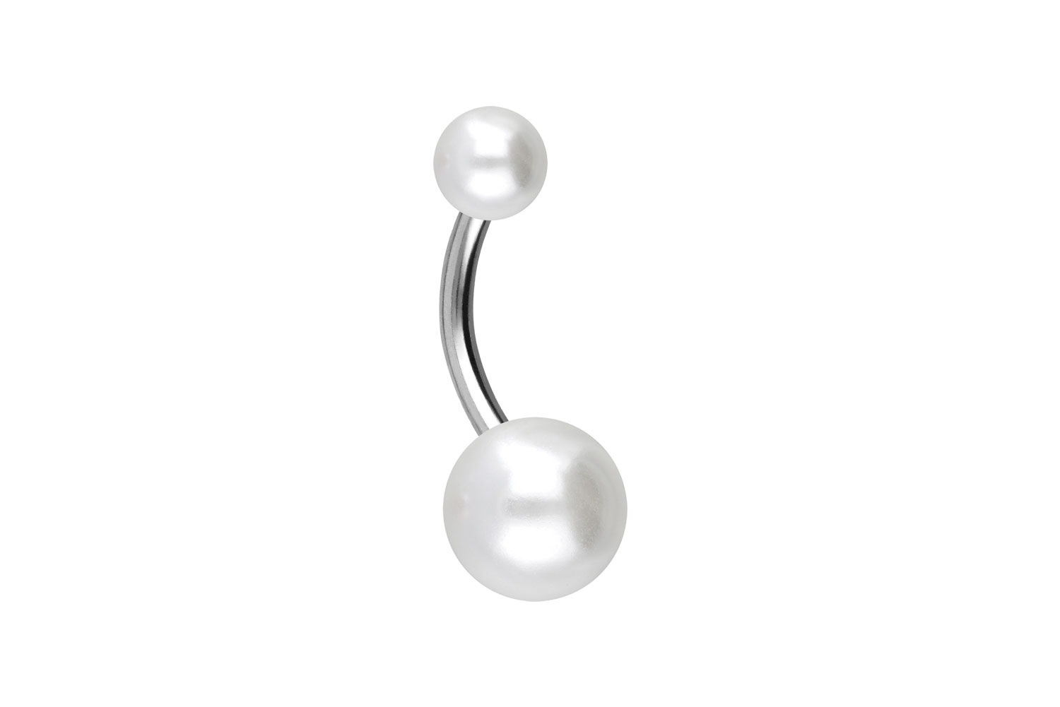 Titan Bananabell Piercing mit Innengewinde SYNTHETISCHE PERLEN